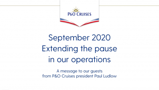 P&O Cruises | Pause in Operations Update