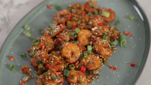 At Home | Chetna Makan’s Garlic Tiger Prawns